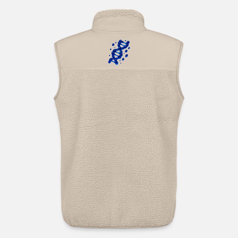 3D DNA Helix Molecule Blue - Unisex Sherpa Gilet by Stanley/Stella - beige