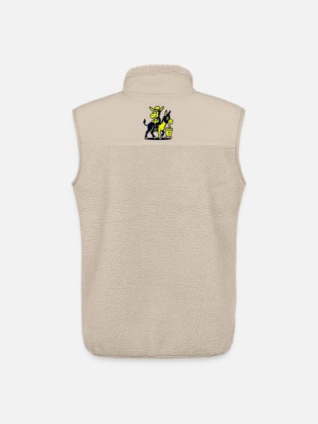 Âne sur âne et boisson - Veste sans manches sherpa unisexe Stanley/Stella - beige