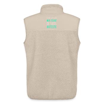 Autismus Geschenk Autismus Inklusion Neurodiversität - Unisex Sherpaweste von Stanley/Stella - Beige - Hinten - AI Model Male 178 light (178cm)