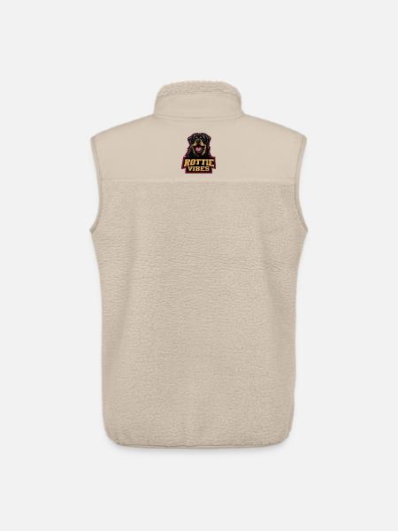 Rottweiler Head Rottie Vibes - Unisex Sherpa Gilet by Stanley/Stella - beige
