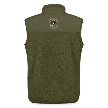 Biker Rules - Since 1994 - Live to Ride - Unisex Sherpa Gilet by Stanley/Stella - khaki - Back - AI Model Male 178 light (178cm)