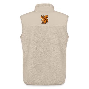 écureuil roux - Veste sans manches sherpa unisexe Stanley/Stella - beige - Dos - AI Model Male 178 light (178cm)
