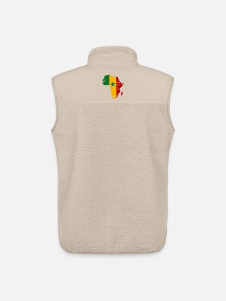 Senegal_Flagge_Afrika_used - Unisex Sherpa Gilet by Stanley/Stella - beige