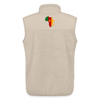 Kamerun Flagge Afrika - Unisex Sherpaweste von Stanley/Stella - Beige - Hinten - AI Model Male 178 light (178cm)