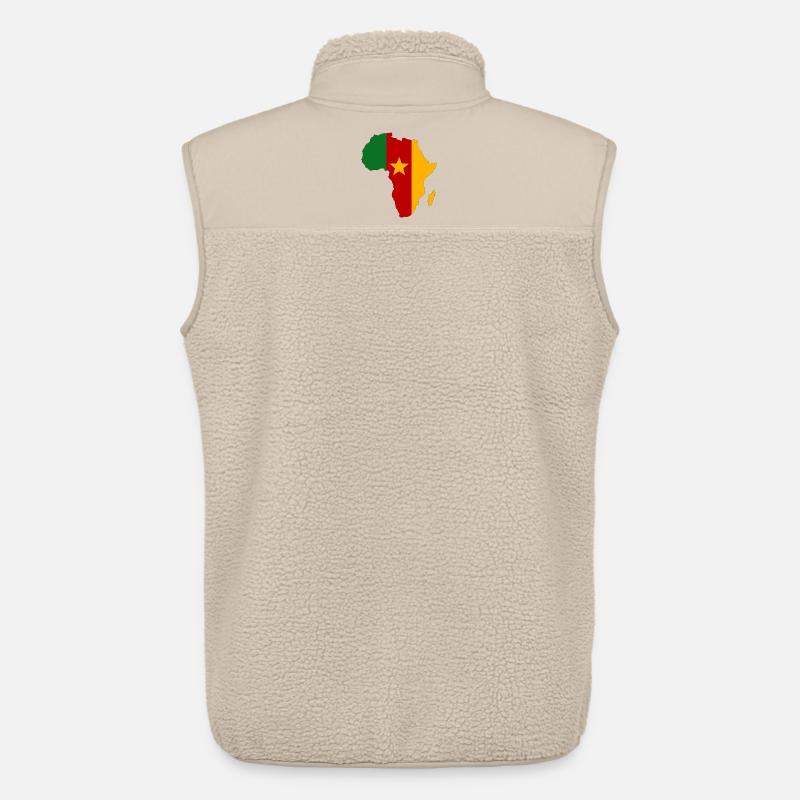 Drapeau du Sénégal Afrique - Veste sans manches sherpa unisexe Stanley/Stella - beige