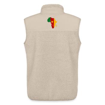 Kamerun Flagge Afrika used - Unisex Sherpaweste von Stanley/Stella - Beige - Hinten - AI Model Male 178 light (178cm)