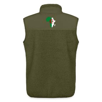 Algerien_Flagge_Afrika - Unisex Sherpaweste von Stanley/Stella - Khaki - Hinten - AI Model Male 178 light (178cm)