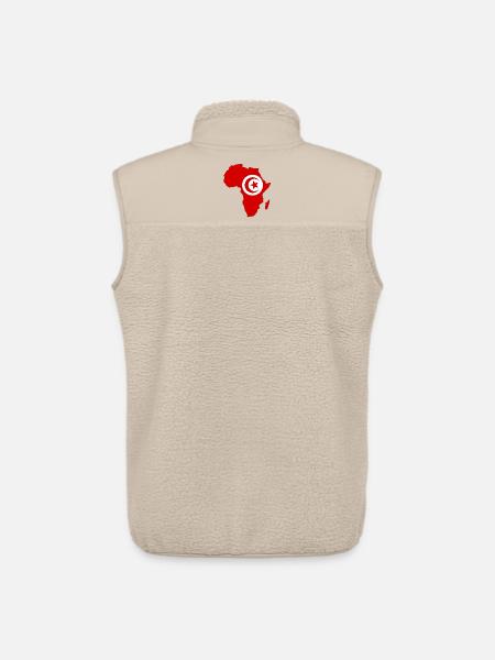 Tunisia Flag Africa - Unisex Sherpa Gilet by Stanley/Stella - beige