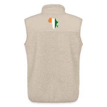 Drapeau de la Côte d’Ivoire Afrique - Veste sans manches sherpa unisexe Stanley/Stella - beige - Dos - AI Model Male 178 light (178cm)