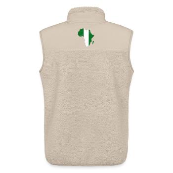 Drapeau du Nigéria Afrique - Veste sans manches sherpa unisexe Stanley/Stella - beige - Dos - AI Model Male 178 light (178cm)