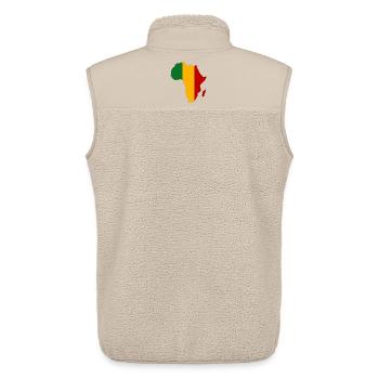 Mali Drapeau Afrique - Veste sans manches sherpa unisexe Stanley/Stella - beige - Dos - AI Model Male 178 light (178cm)