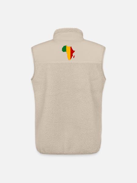 Mali Drapeau Afrique - Veste sans manches sherpa unisexe Stanley/Stella - beige