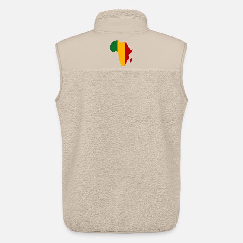 Mali Drapeau Afrique - Veste sans manches sherpa unisexe Stanley/Stella - beige