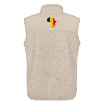 Tschad_Flagge_Afrika_used - Veste sans manches sherpa unisexe Stanley/Stella - beige - Dos - AI Model Male 178 light (178cm)