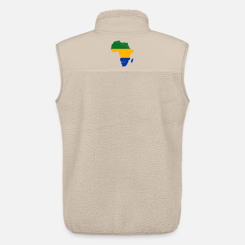 Gabon_Flagge_Afrika_used - Unisex Sherpaweste von Stanley/Stella - Beige