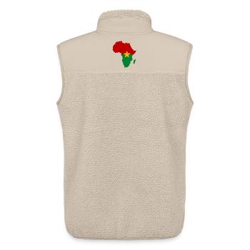 Burkina-Faso_Flagge_Afrika - Unisex Sherpaweste von Stanley/Stella - Beige - Hinten - AI Model Male 178 light (178cm)