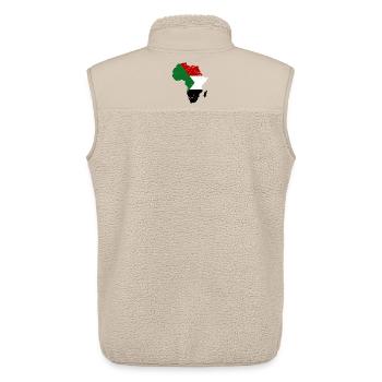 Sudan_Flagge_Afrika_used - Veste sans manches sherpa unisexe Stanley/Stella - beige - Dos - AI Model Male 178 light (178cm)