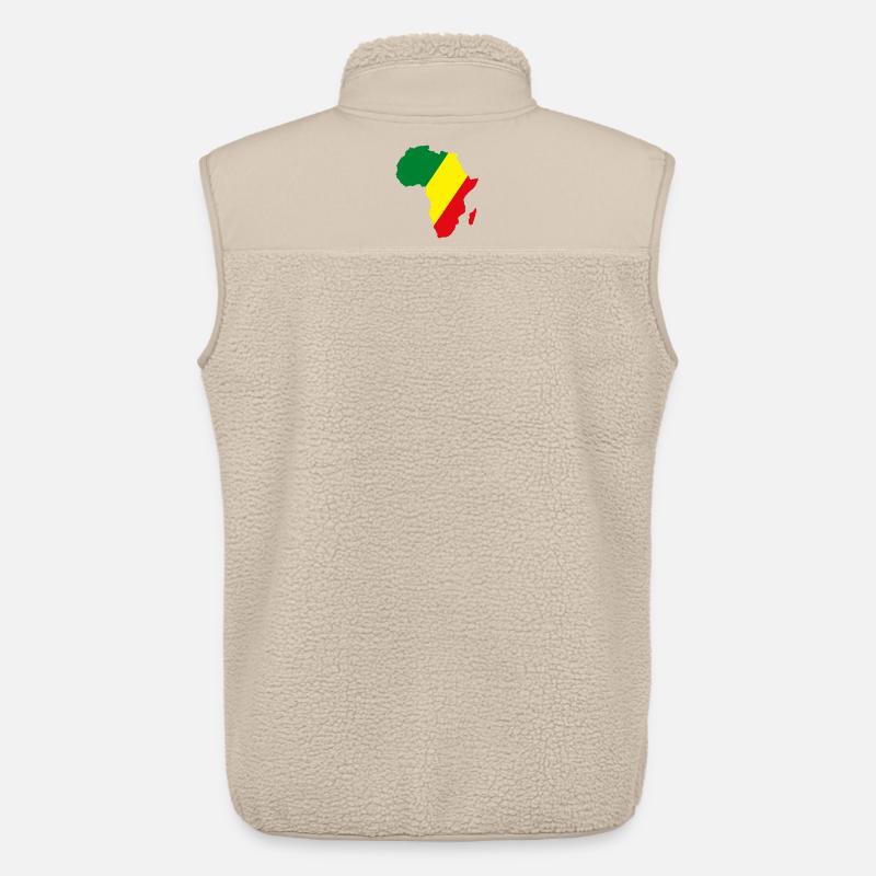Kongo_Flagge_Afrika - Unisex Sherpaweste von Stanley/Stella - Beige