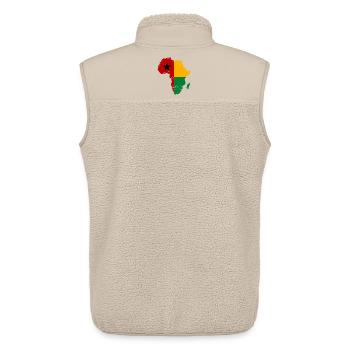 Guinée Bissau_Flagge_Afrika_used - Veste sans manches sherpa unisexe Stanley/Stella - beige - Dos - AI Model Male 178 light (178cm)