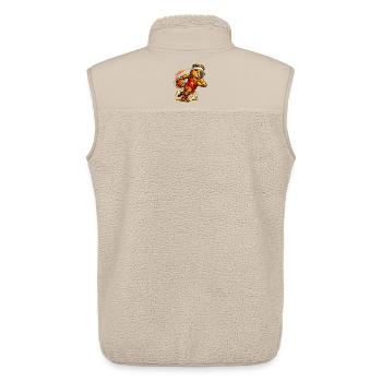 Süßes Capybara spielt Basketball - Unisex Sherpaweste von Stanley/Stella - Beige - Hinten - AI Model Male 178 light (178cm)