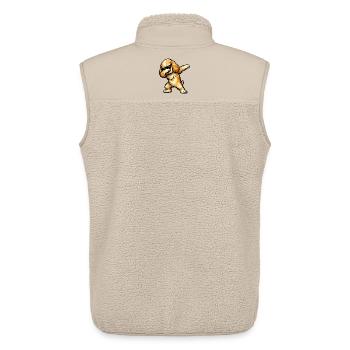 Dabbing American Cocker Spaniel - Unisex Sherpa Gilet by Stanley/Stella - beige - Back - AI Model Male 178 light (178cm)