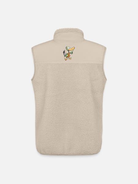 Funny - duck comic - Unisex Sherpa Gilet by Stanley/Stella - beige