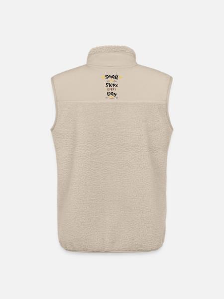 Chaque instant brille Emblème de l’Étoile - Veste sans manches sherpa unisexe Stanley/Stella - beige