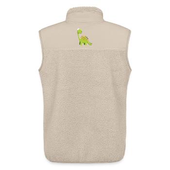 Lustiger Bunter Stegosaurus Dinosaurier I Geschenk - Unisex Sherpaweste von Stanley/Stella - Beige - Hinten - AI Model Male 178 light (178cm)
