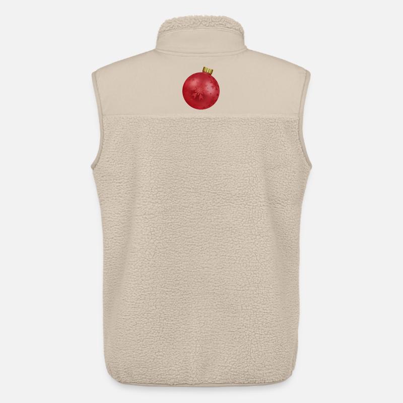 Weihnachtskugel schwanger Babybauch Geschenk - Unisex Sherpaweste von Stanley/Stella - Beige