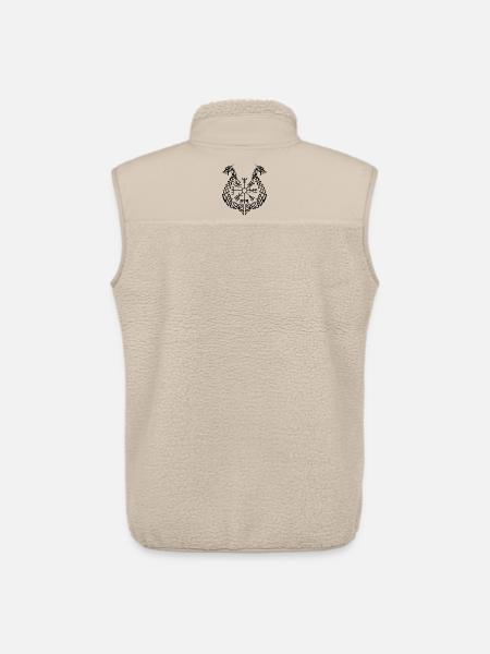 Black dragon and Viking compass - Unisex Sherpa Gilet by Stanley/Stella - beige