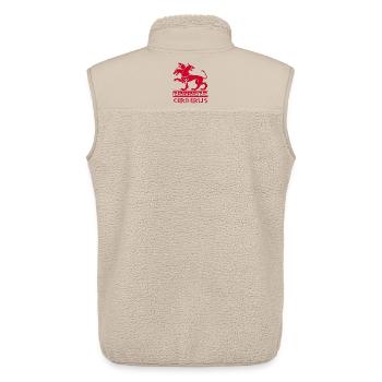 Red cerberus dog - Unisex Sherpa Gilet by Stanley/Stella - beige - Back - AI Model Male 178 light (178cm)