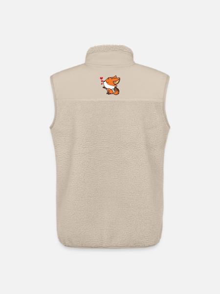 Heart Fox - Unisex Sherpa Gilet by Stanley/Stella - beige