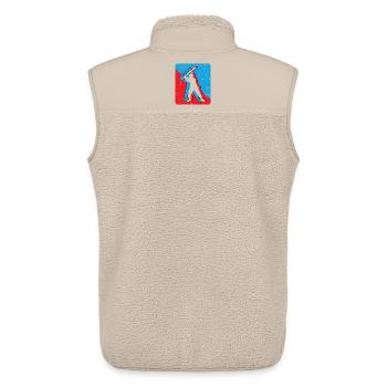Baseball - Unisex Sherpa Gilet by Stanley/Stella - beige - Back - AI Model Male 178 light (178cm)