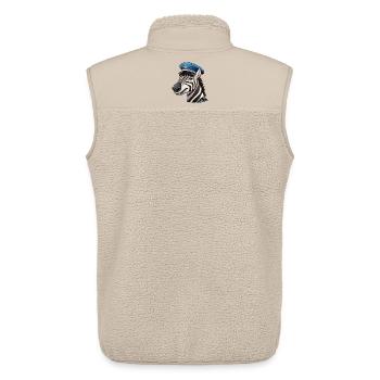 Zebra Policewoman - Unisex Sherpa Gilet by Stanley/Stella - beige - Back - AI Model Male 178 light (178cm)