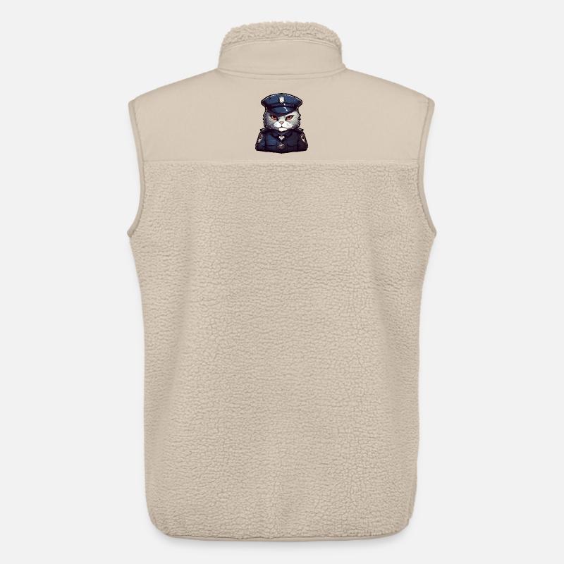 Polizei Katze - Unisex Sherpaweste von Stanley/Stella - Beige