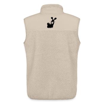 Lustiger schwarzer Hund - Unisex Sherpaweste von Stanley/Stella - Beige - Hinten - AI Model Male 178 light (178cm)