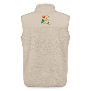 my Garden is my Valentine - Unisex Sherpaweste von Stanley/Stella - Beige - Hinten - AI Model Male 178 light (178cm)