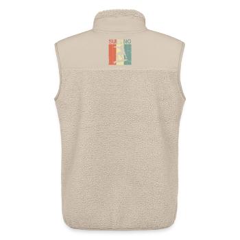 Vintage Surfboard - Unisex Sherpa Gilet by Stanley/Stella - beige - Back - AI Model Male 178 light (178cm)