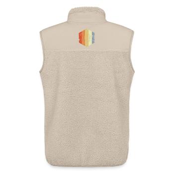 Tir à l’arc rétro - Veste sans manches sherpa unisexe Stanley/Stella - beige - Dos - AI Model Male 178 light (178cm)