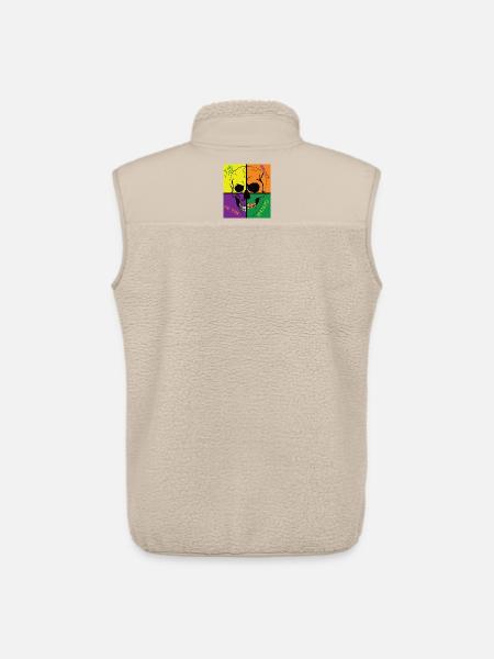 Skull of the Apocalypse - Unisex Sherpa Gilet by Stanley/Stella - beige