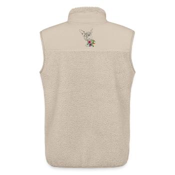 Katze mit Blumen - Unisex Sherpaweste von Stanley/Stella - Beige - Hinten - AI Model Male 178 light (178cm)