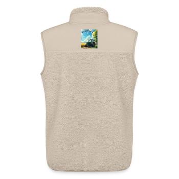 Traktor im Feld Ohne Uns Geht Es Nicht - Unisex Sherpaweste von Stanley/Stella - Beige - Hinten - AI Model Male 178 light (178cm)