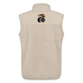 Bulls Motorcycle / Motorcyclist Taurus - Unisex Sherpa Gilet by Stanley/Stella - beige - Back - AI Model Male 178 light (178cm)