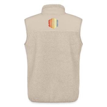Croquis de jeu de fléchettes - Veste sans manches sherpa unisexe Stanley/Stella - beige - Dos - AI Model Male 178 light (178cm)