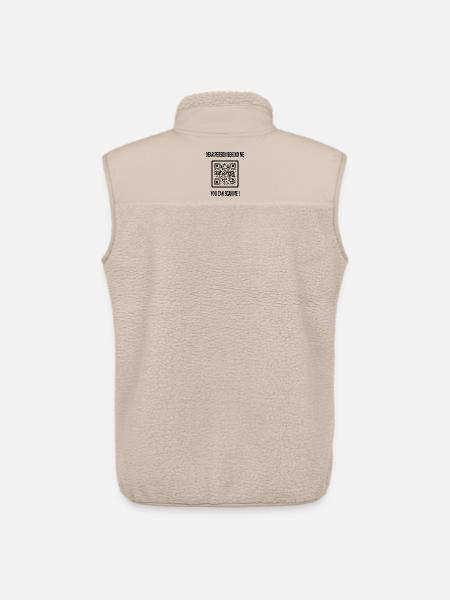 Scan me for motivation - Unisex Sherpa Gilet by Stanley/Stella - beige