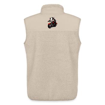 Motorcyclist Badger - Unisex Sherpa Gilet by Stanley/Stella - beige - Back - AI Model Male 178 light (178cm)