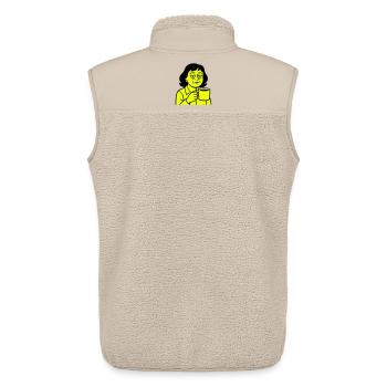 Grumpy coffee lady - Unisex Sherpa Gilet by Stanley/Stella - beige - Back - AI Model Male 178 light (178cm)