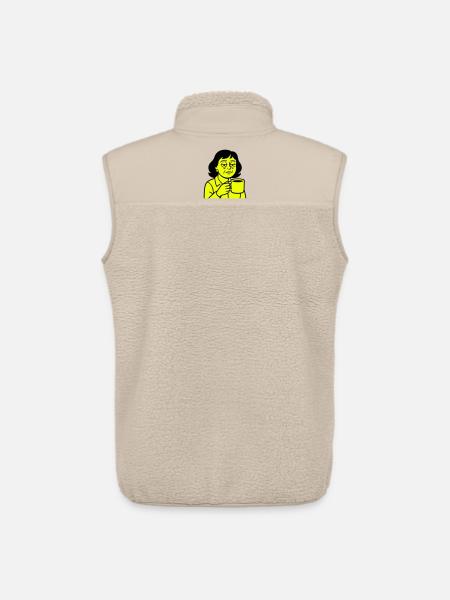 Grumpy coffee lady - Unisex Sherpa Gilet by Stanley/Stella - beige