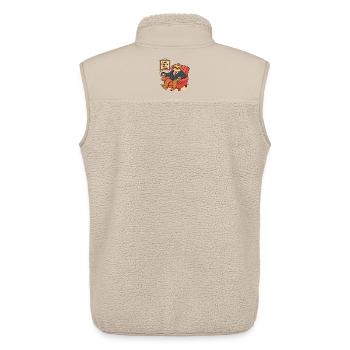 Chilly sloth in a business outfit - Unisex Sherpa Gilet by Stanley/Stella - beige - Back - AI Model Male 178 light (178cm)
