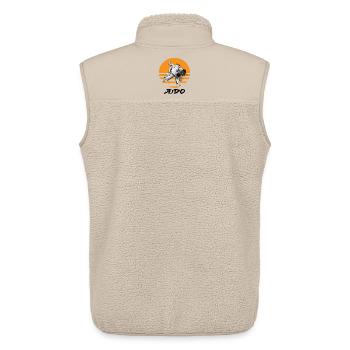 Motif d’arts martiaux de judo avec dynamique - Veste sans manches sherpa unisexe Stanley/Stella - beige - Dos - AI Model Male 178 light (178cm)